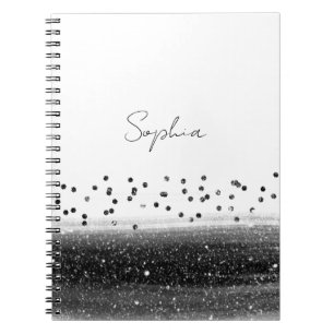Uniquely Black Confetti Sparkle Notebook