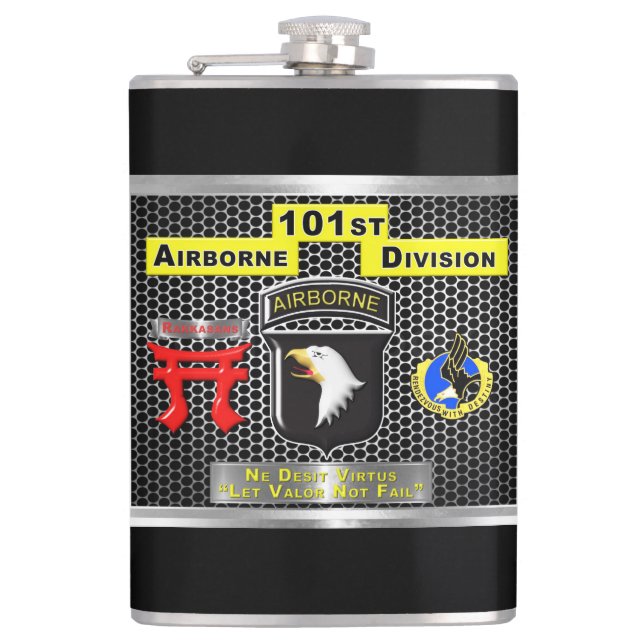 Uniquely Designed 101st Airborne Division Gift Flask (Front)