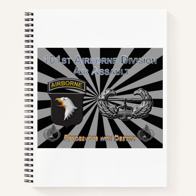 Uniquely Designed 101st Airborne Division Gift Notebook (Front)