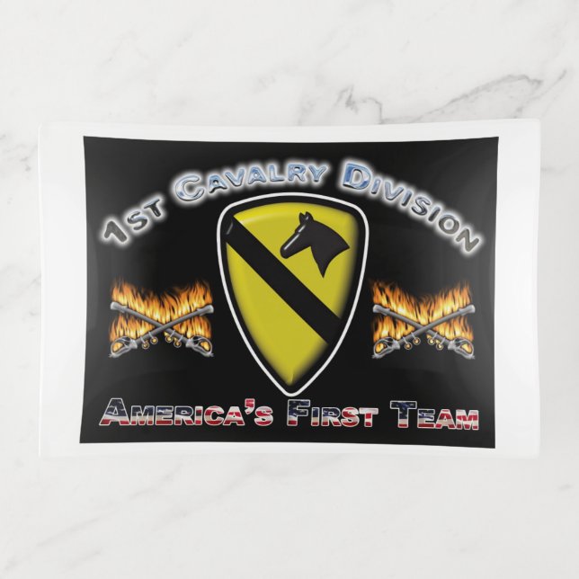 Uniquely Designed 1st Cavalry Division Gift Trinket Tray (Front)