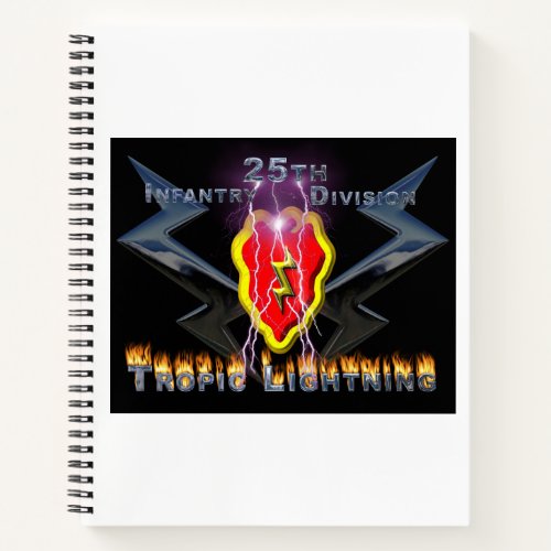 Uniquely Designed 25th Infantry Division Gift Notebook