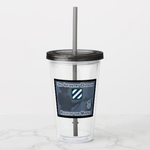 Uniquely Designed 3rd Infantry Division Gift Acrylic Tumbler