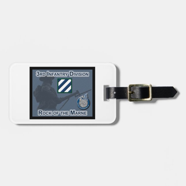 Uniquely Designed 3rd Infantry Division Gift Luggage Tag (Front Horizontal)