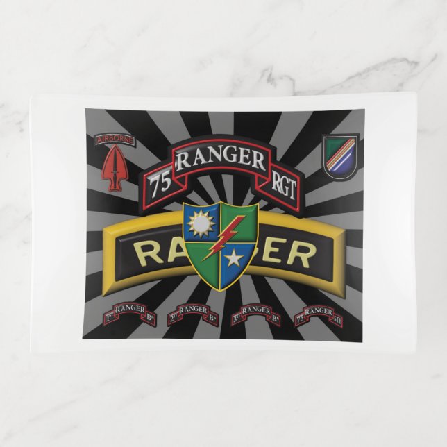 Uniquely Designed 75th Ranger Regiment Gift Trinket Tray (Front)