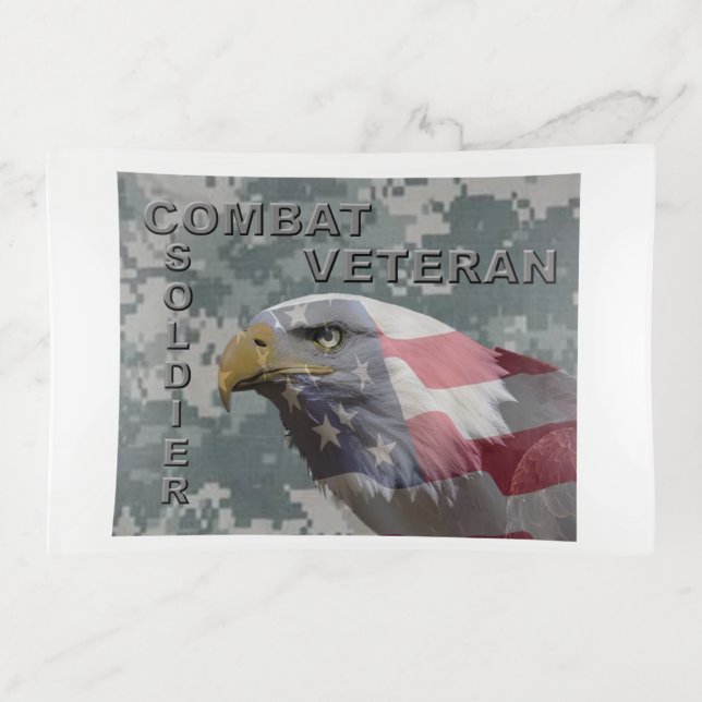 Uniquely Designed Combat Veteran Trinket Tray (Front)
