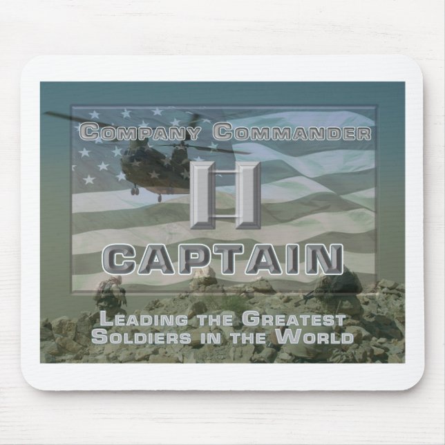 Uniquely Designed Commemorative Company Commander Mouse Pad (Front)