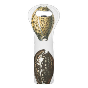 Uniquely Shaped Seashells Wine Bag
