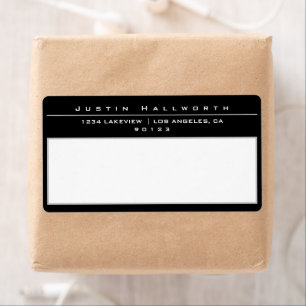 Uniquely Styled Black & White Grey Frame Label