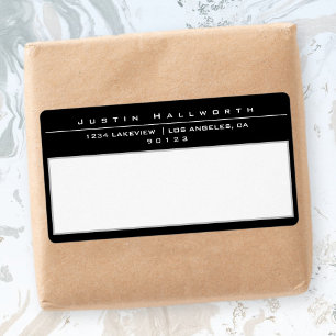 Uniquely Styled Black & White Grey Frame Label