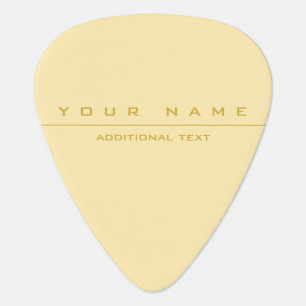 Uniquely Styled Gold & Almond Guitar Pick