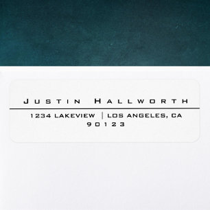 Uniquely Styled White & Black Label