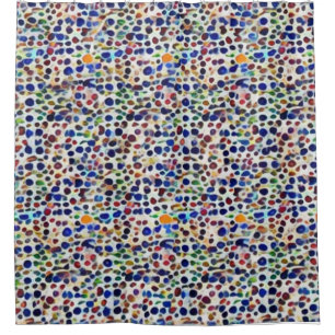 uniquestyle polka dots in oriental style shower curtain