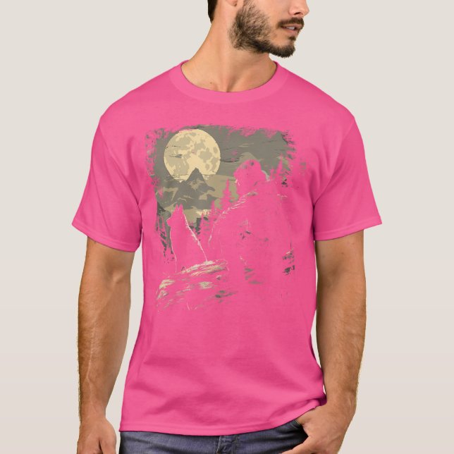 Unisex-Adults Retro Bushcraft Camper 	 Black Small T-Shirt (Front)