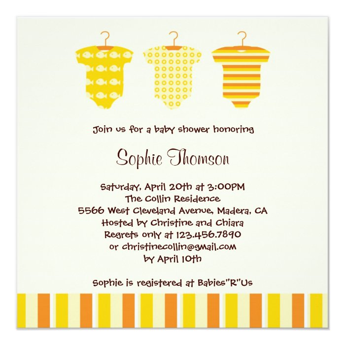 Unisex Baby Shower Invitation Zazzle