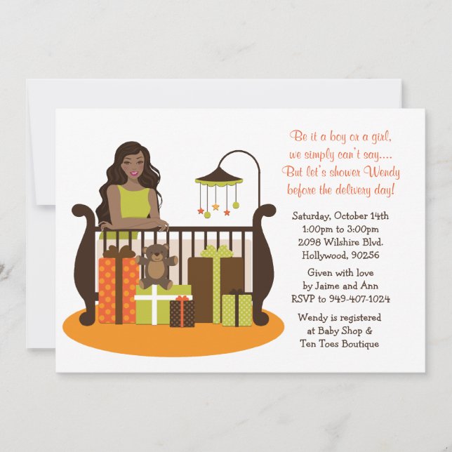 Unisex Baby Shower Invitation for Boy Shower (Front)