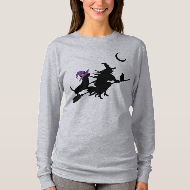 Unisex Basset Halloween Silhouette Shirt (Front)
