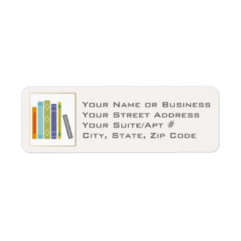 Unisex Book-themed Return Address Labels by StyledbySeb at Zazzle