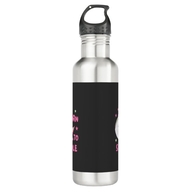 Unisex Born to Sparkle Stainless Steel Water Bottle (Front)