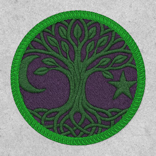 Unisex Celtic Tree of Life Embroidered Look Patch