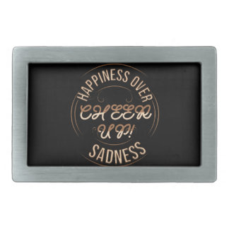 UNISEX CHOOSE HAPPY CHEER UP WIDE BELT BUCKLE 