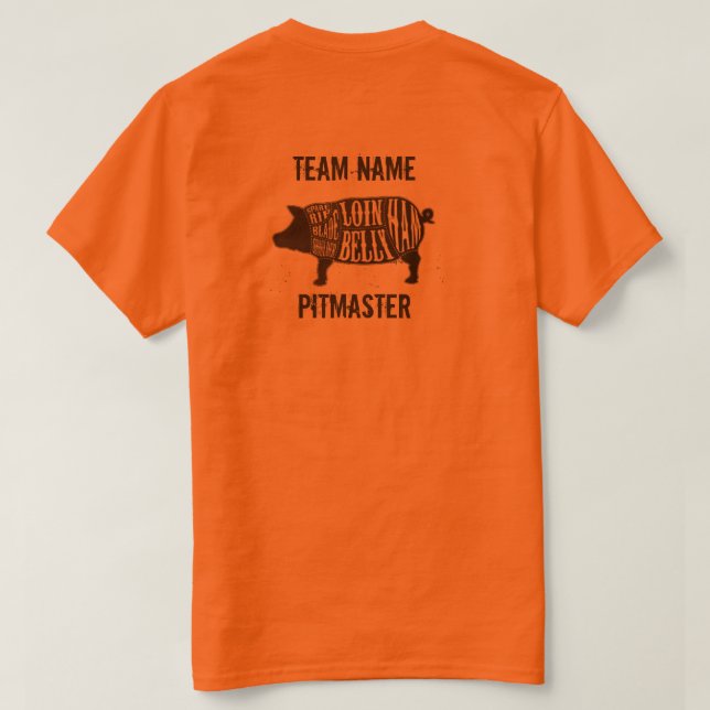 Unisex Custom BBQ Team Pitmaster III T-Shirt (Design Back)