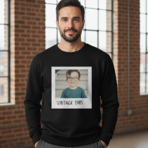 Unisex Custom Vintage Photo And Year Sweatshirt