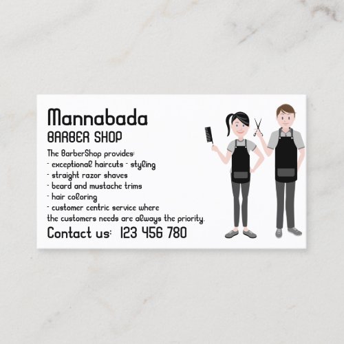 Unisex Cut Color Salon Business Card