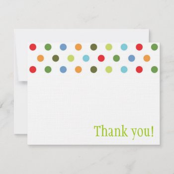 Unisex Dots Thank You Note Invitation by jgh96sbc at Zazzle