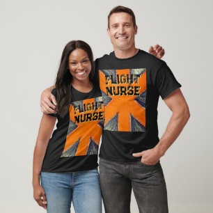Unisex Flight Nurse orange & graphite star of life T-Shirt