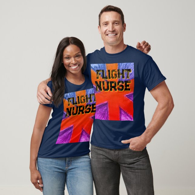 unisex flight nurse red blue purple star of life T-Shirt (Unisex)
