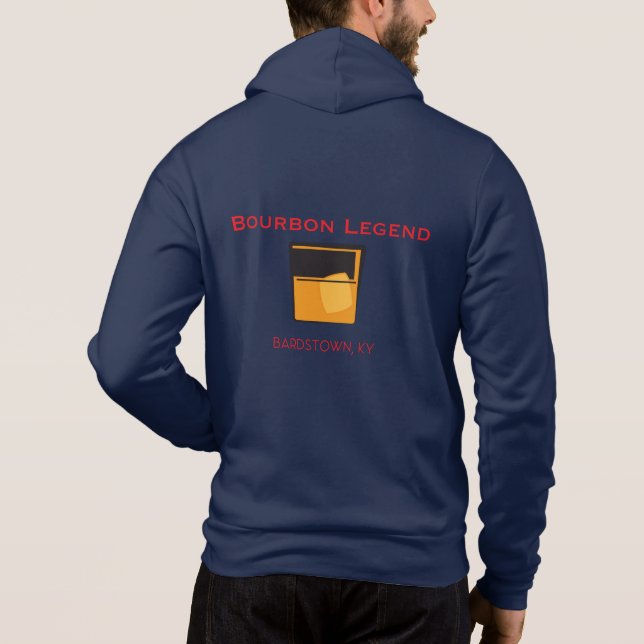 Unisex Full-Zip Hoodie - Bourbon Legend  (Back)