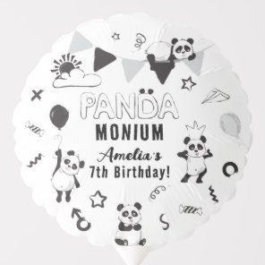 Unisex Fun Panda-Monium Kids Birthday Party Balloon
