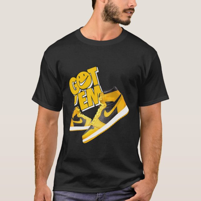 Unisex Got Em Shoes Sneaker Match 1 High Og Pollen T-Shirt (Front)
