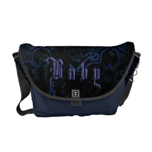 Goth Baby Bags Zazzle Uni Gothic Neon Blue Baby Custom Diaper Bag