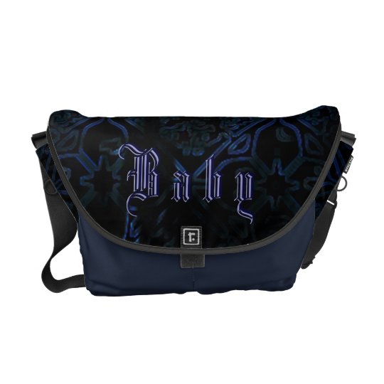Uni Gothic Neon Blue Baby Custom Diaper Bag