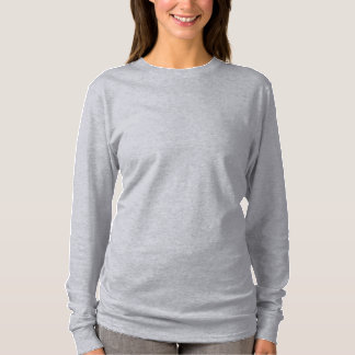 Unisex Gray Basic Long Sleeve Cotton T-Shirt