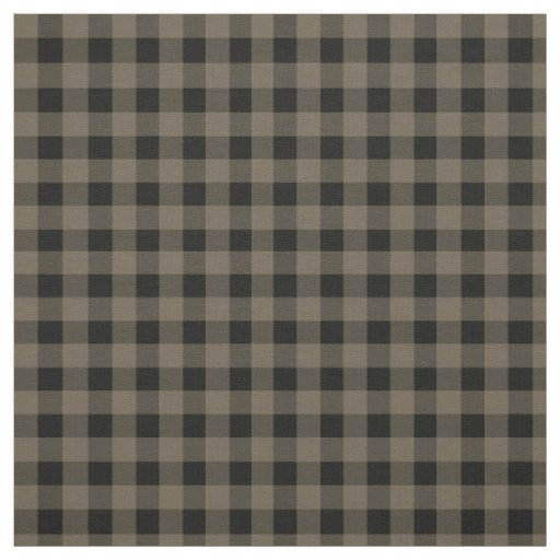 Unisex Grey Black Plaid Checkered Buffalo Pattern Fabric