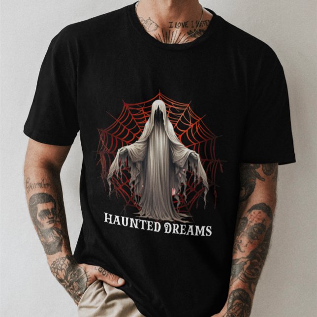 Unisex Halloween "Haunted Dreams" Gothic Ghost T-Shirt (Creator Uploaded)