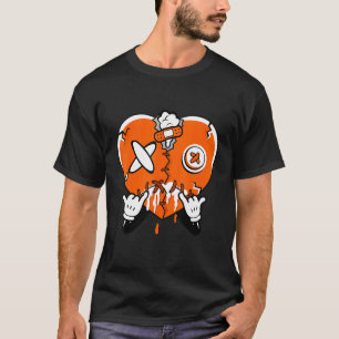 Unisex Heart Dripping Sneaker Match 1 High Og Elec T-Shirt