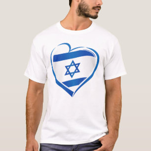 UNISEX, Israel flag heart design T-Shirt