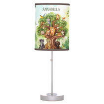 Unisex kids baby nursery kids jungle animals table lamp