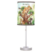 Unisex kids baby nursery kids jungle animals  table lamp