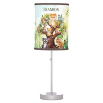 Unisex kids baby nursery kids jungle animals  table lamp