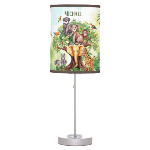 Unisex kids baby nursery kids jungle animals Table Table Lamp