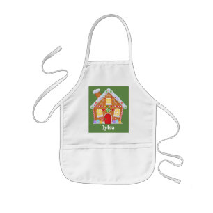Unisex kids customizable baking gingerbread apron