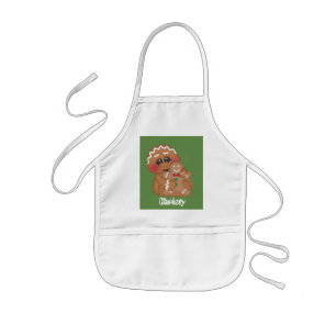 Unisex kids customizable baking gingerbread apron