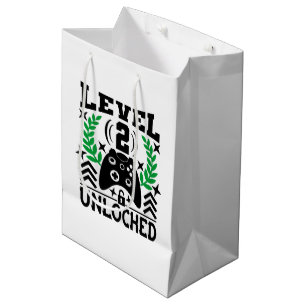 Unisex kids gamer Birthday age two Medium Gift Bag