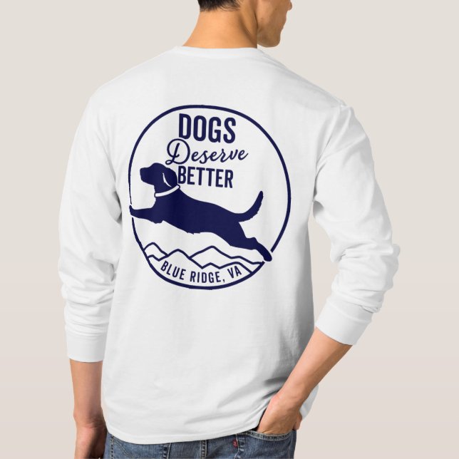 Unisex Long Sleeve Tshirt - Navy Logo (Back)