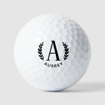 Unisex Monogram Golf Ball by colorjungle at Zazzle
