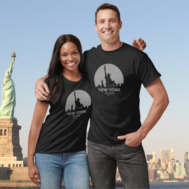 Unisex New York Skyline and Statue of Liberty T-Shirt (Creator Uploaded)